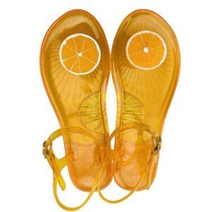 Orange Fruit Citrus Sandals -  Katy Perry Style